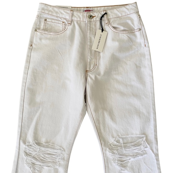 NWT WEWOREWHAT White Icon Jean Stretch Twill Denim, size 30 - high waisted - Picture 4 of 12